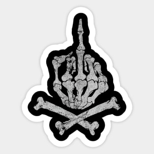 Punk Rock Bone Finger Sticker